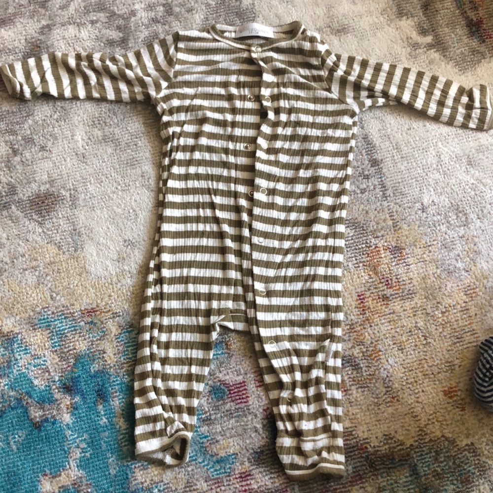 Green striped pajamas